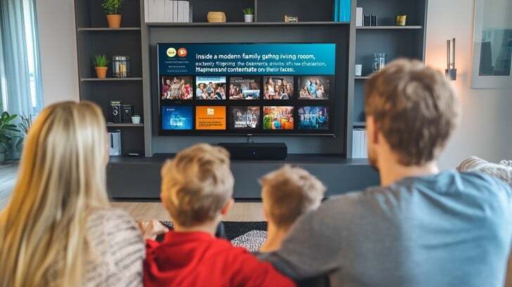 family-watching-tv-stockcake